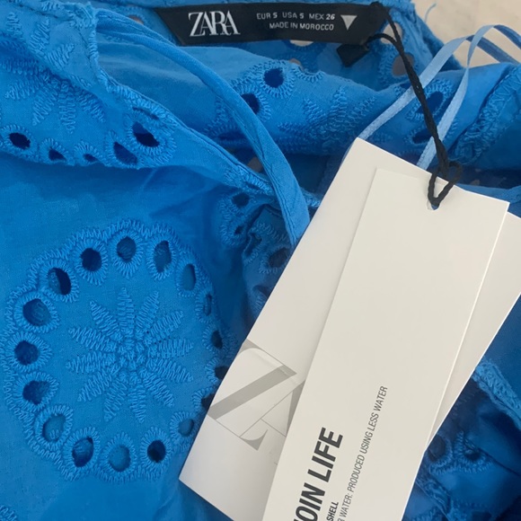 Zara Openwork Embroidered Dress - Picture 4 of 5